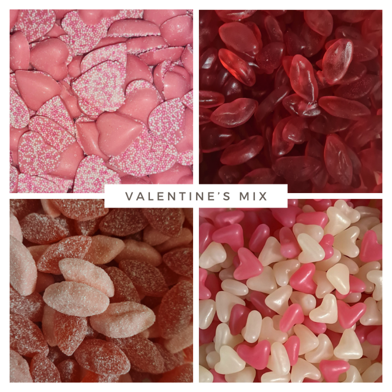 Valentine's Love Themed Pick & Mix Sweets Foil Pouch 500g